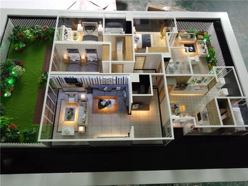 Путешествуйте модель 3Д упаковочного дома случая внутренняя с внутренним светом мебели